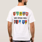 組のラベルが付いているイスラエル国防軍 Tシャツ (裏面)