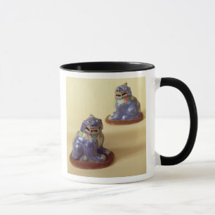組の中国のなcloisonne犬、18世紀 マグカップ