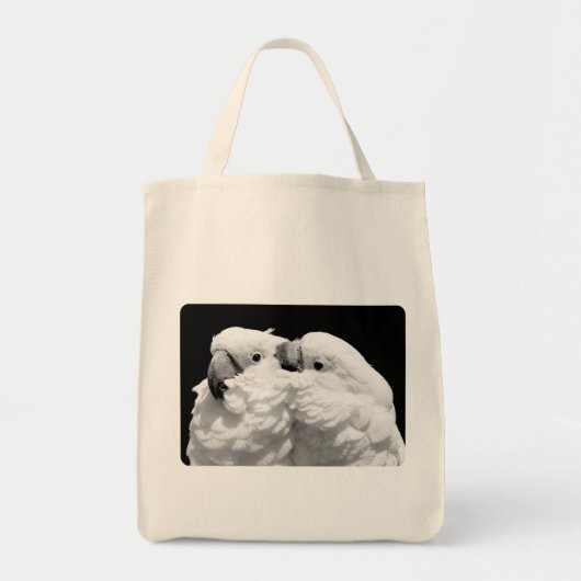 組の傘のオウム トートバッグ (正面)