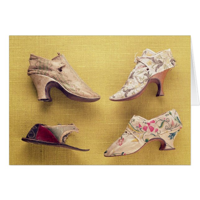 組の刺繍された靴、c.1714 (正面横)