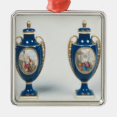 組の寓話的と飾られるSevresのつぼ メタルオーナメント (正面)