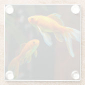 組の幸運な金魚 ガラスコースター (裏面)