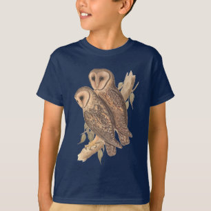 組の枝(絵画)の覆われたメンフクロウ。 Tシャツ