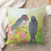 組の美しいつばめの鳥の装飾用クッション クッション (ブランケット)