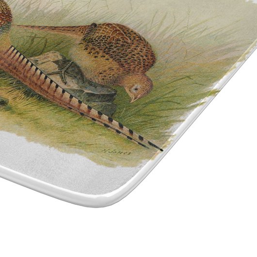 組の草が茂った分野のリングのネックのキジ カッティングボード (角)