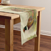 組の草が茂った分野のリングのネックのキジ ショートテーブルランナー (インサイチュ)