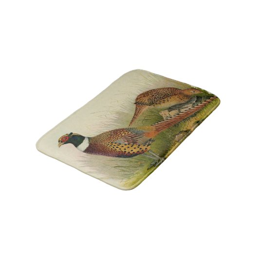 組の草が茂った分野のリングのネックのキジ バスマット (アングル)