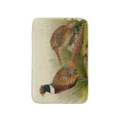 組の草が茂った分野のリングのネックのキジ バスマット (正面縦)