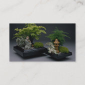 組の装飾用の姿が付いている盆栽の木 名刺 (裏面)