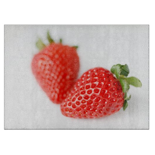 組の赤いいちご カッティングボード (正面)