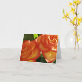 組の赤黄色いバラのメッセージカード カード (黄色い花)