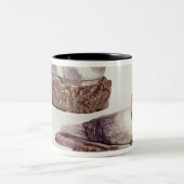 組の（犬）スタッフォード陶器の深皿 ツートーンマグカップ (中央)