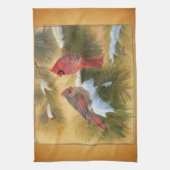 組の(鳥)ショウジョウコウカンチョウ キッチンタオル (縦)