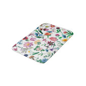 組みカラフル合わせ花柄イラストレーション バスマット (アングル)