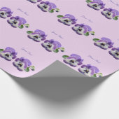 組み合わせられたパンジーあなた自身の文字のギフトの包装紙 ラッピングペーパー (角)