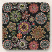 組み合わせカラフルジオメトリオーナメントパターン コースター (正面)