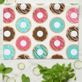 組み合わせドーナツのパターン キッチンタオル (折り畳み)