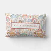 組み合わせボヘミアン虹のパターン名 ランバークッション (裏面)