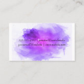 組み合わせメイクアップブラシ | 水彩画 名刺 (裏面)