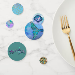 組み合わせメルメイドグリッタースパークルバースデーパーティー コンフェッティ