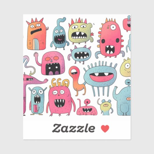 組み合わせモンスター姿 シール (シート)