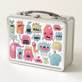 組み合わせモンスター姿 メタルランチボックス
