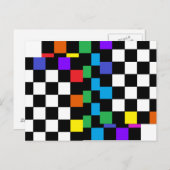 組み合わせレインボーハガキレトロポストモダン ポストカード (正面/裏面)