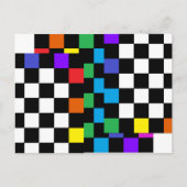 組み合わせレインボーハガキレトロポストモダン ポストカード (正面)