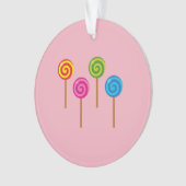 組み合わせ緩和曲線カラフル棒つきキャンデー オーナメント (正面)