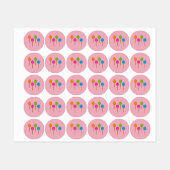 組み合わせ緩和曲線カラフル棒つきキャンデー ラベル (シート)