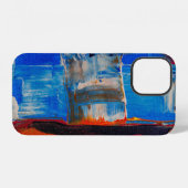 組み合わせ色の抽象芸術絵画: iPhoneケース (裏面横)