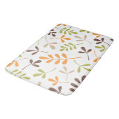 組み合わせ葉たブラウンオレンジグリーンサンドホワイト バスマット (アングル)