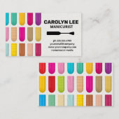 組み合わせ装飾爪、 ネイル |爪、 ネイルブラシ 名刺 (正面/裏面)