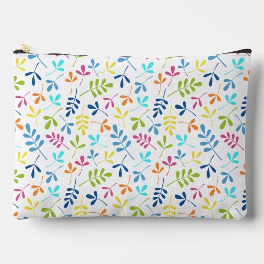 組み合わ離れせたパタ数々のーン色の白 アクセサリーポーチ (正面)