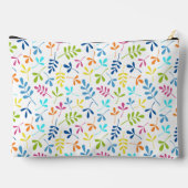 組み合わ離れせたパタ数々のーン色の白 アクセサリーポーチ (裏面)