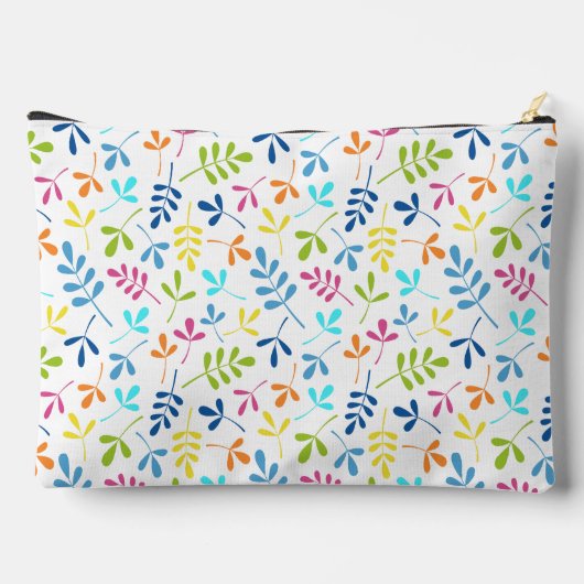 組み合わ離れせたパタ数々のーン色の白 アクセサリーポーチ (裏面)