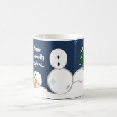 組み立てが必要な雪だるま コーヒーマグカップ (中央)