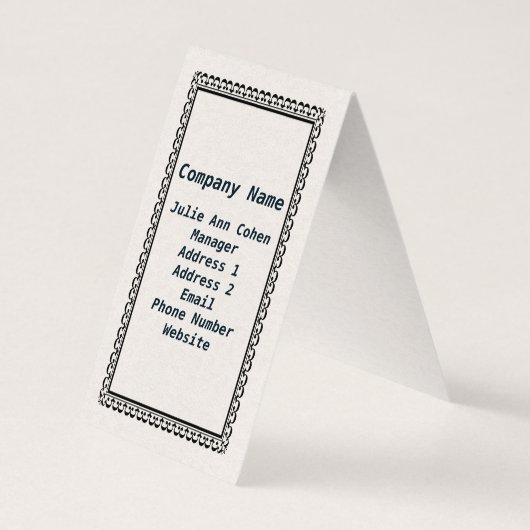 組み立てられたイラストレーションの白黒の乗馬フードのオオカミ 名刺 (裏面)