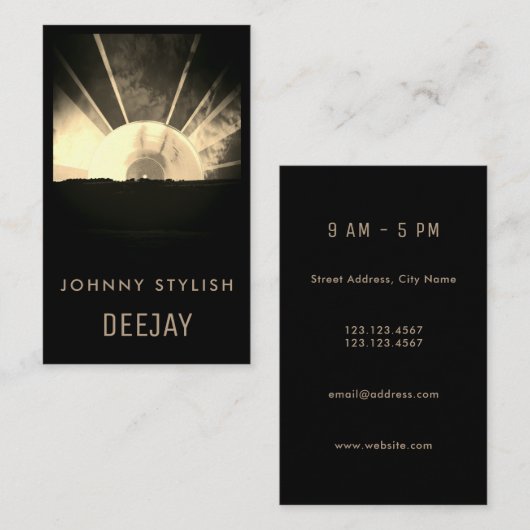 組み立てられた写真のイメージカバービニールのヴィンテージの芸術 名刺 (正面/裏面)