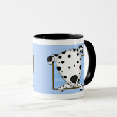 組み立てられた漫画のダルマチア人のマグ マグカップ (正面右)
