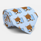 組み立てられた漫画の柴犬のタイ ネクタイ (ロール)