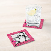 組み立てられるパーソナライズなバチェロレッテ スクエアペーパーコースター (インサイチュ)