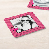 組み立てられるパーソナライズなバチェロレッテ スクエアペーパーコースター (アングル)