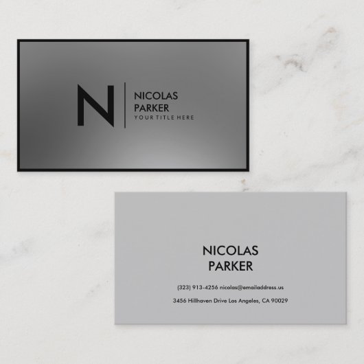 組み立てられるフェイクなステンレス鋼のInoxの金属のモノグラム 名刺 (正面/裏面)