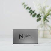 組み立てられるフェイクなステンレス鋼のInoxの金属のモノグラム 名刺 (スタンド正面)