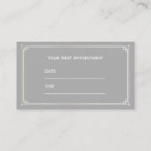 組み立てられる心理学者のアポイントメントカードの平野の灰色 予約カード (裏面)