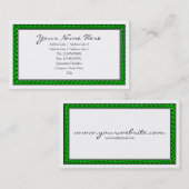 組み立てられる螺線形-緑 名刺 (正面/裏面)