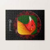 組み立てられる闘鶏 ジグソーパズル (横)