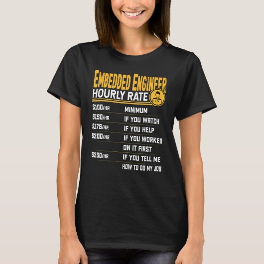 組み込みエンジニア時給   組み込み技術者 Tシャツ (正面)