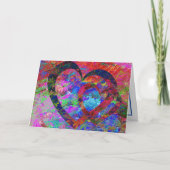 組み込みハート結婚または婚約カード カード (正面)